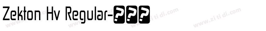 Zekton Hv Regular字体转换